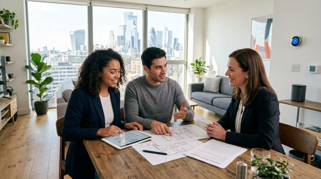 Contemporary real estate consultation: Young professional co