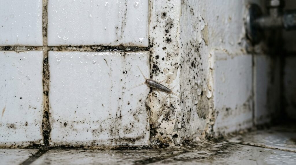 Close-up macro photography of bathroom environment showing h